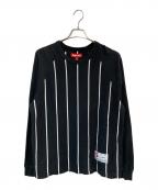 SUPREMEシュプリーム）の古着「Stripe Raglan L/S Top」｜ブラック