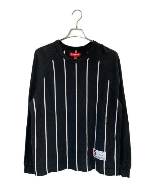 SUPREME（シュプリーム）SUPREME (シュプリーム) Stripe Raglan L/S Top ブラック サイズ:Sの古着・服飾アイテム