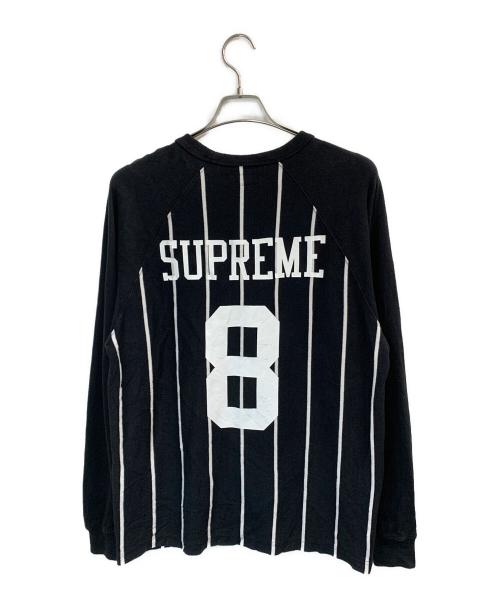 SUPREME（シュプリーム）SUPREME (シュプリーム) Stripe Raglan L/S Top ブラック サイズ:Sの古着・服飾アイテム
