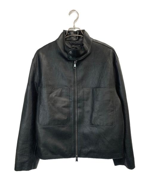 ZARA（ザラ）ZARA (ザラ) レザーハイネックボンバージャケット ブラック サイズ:Mの古着・服飾アイテム