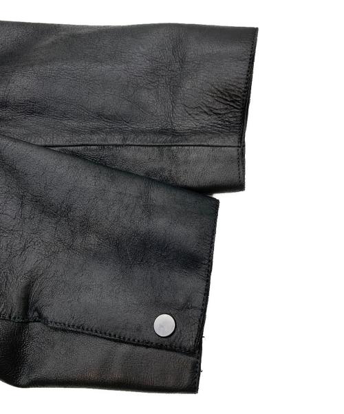 ZARA（ザラ）ZARA (ザラ) レザーハイネックボンバージャケット ブラック サイズ:Mの古着・服飾アイテム
