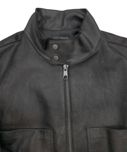 ZARA（ザラ）ZARA (ザラ) レザーハイネックボンバージャケット ブラック サイズ:Mの古着・服飾アイテム