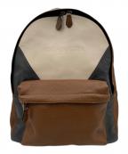 COACHコーチ）の古着「Charles Backpack In Patchwork Leather」｜ブラウン×ベージュ×グレー