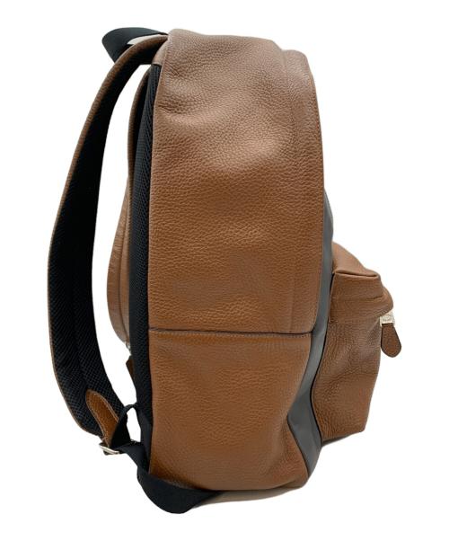 COACH（コーチ）COACH (コーチ) Charles Backpack In Patchwork Leather ブラウン×ベージュ×グレーの古着・服飾アイテム