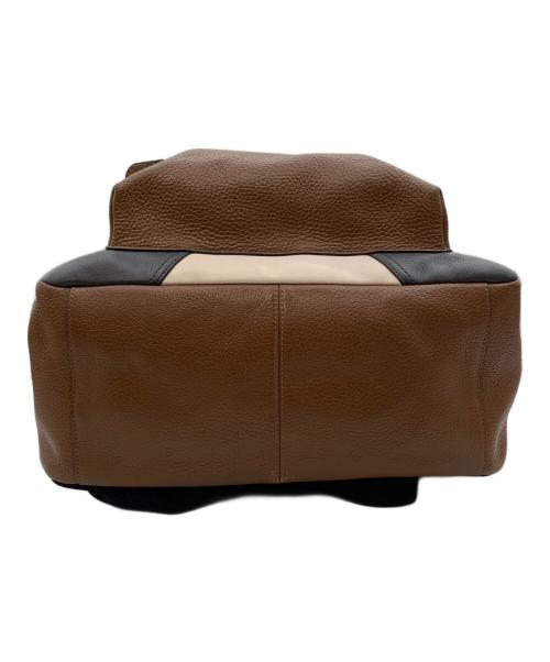 COACH（コーチ）COACH (コーチ) Charles Backpack In Patchwork Leather ブラウン×ベージュ×グレーの古着・服飾アイテム