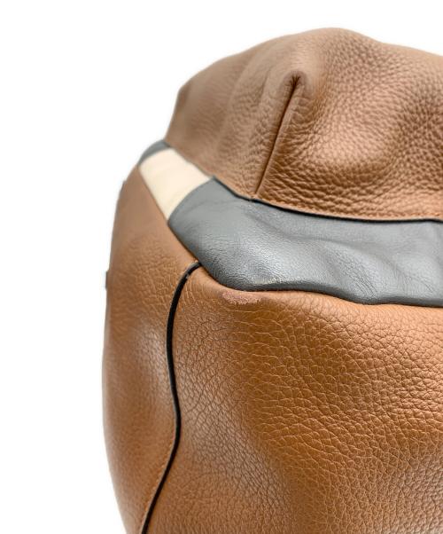 COACH（コーチ）COACH (コーチ) Charles Backpack In Patchwork Leather ブラウン×ベージュ×グレーの古着・服飾アイテム