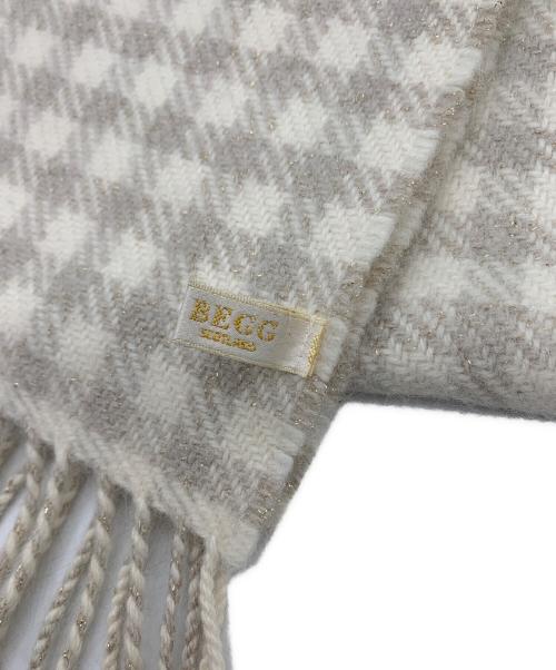 BEGG SCOTLAND（ベグスコットランド）BEGG SCOTLAND (ベグスコットランド) マフラー ベージュの古着・服飾アイテム
