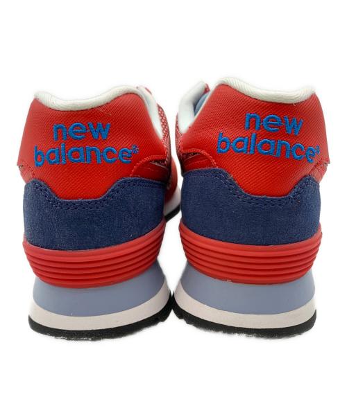 NEW BALANCE（ニューバランス）NEW BALANCE (ニューバランス) ML574 レッド×ネイビー サイズ:27.5cmの古着・服飾アイテム