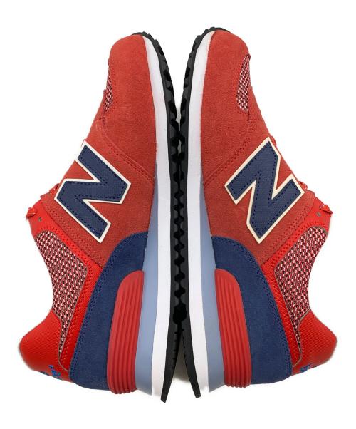 NEW BALANCE（ニューバランス）NEW BALANCE (ニューバランス) ML574 レッド×ネイビー サイズ:27.5cmの古着・服飾アイテム