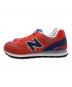 NEW BALANCE (ニューバランス) ML574 レッド×ネイビー サイズ:27.5cm：5000円