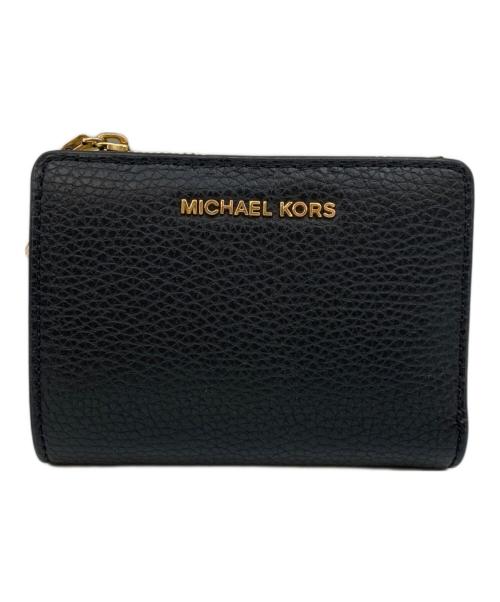 MICHAEL KORS（マイケルコース）MICHAEL KORS (マイケルコース) 2つ折り財布 ブラックの古着・服飾アイテム