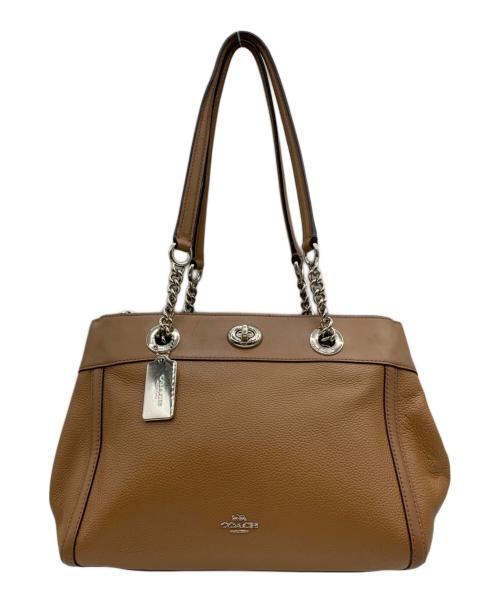 COACH（コーチ）COACH (コーチ) ハンドバッグ ブラウンの古着・服飾アイテム