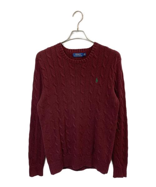 POLO RALPH LAUREN（ポロ・ラルフローレン）POLO RALPH LAUREN (ポロ・ラルフローレン) 厚手ニット エンジ サイズ:Sの古着・服飾アイテム