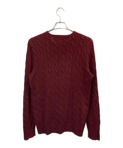 POLO RALPH LAUREN（ポロ・ラルフローレン）POLO RALPH LAUREN (ポロ・ラルフローレン) 厚手ニット エンジ サイズ:Sの古着・服飾アイテム