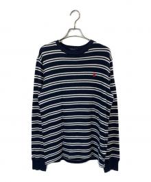 POLO RALPH LAUREN（ポロ・ラルフローレン）の古着「長袖カットソー」｜ネイビー×ホワイト