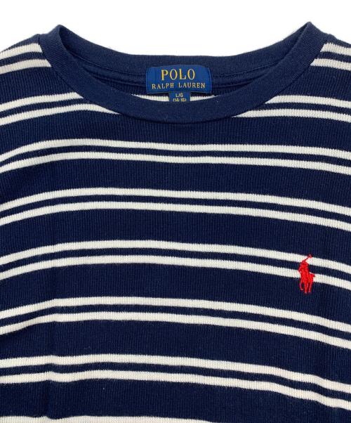 POLO RALPH LAUREN（ポロ・ラルフローレン）POLO RALPH LAUREN (ポロ・ラルフローレン) 長袖カットソー ネイビー×ホワイト サイズ:Lの古着・服飾アイテム