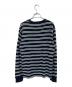 POLO RALPH LAUREN (ポロ・ラルフローレン) 長袖カットソー ネイビー×ホワイト サイズ:L：5000円