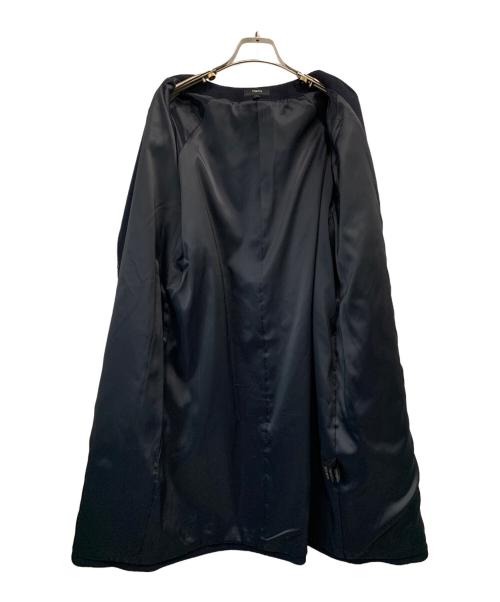 theory（セオリー）theory (セオリー) ノーカラーコート ネイビー サイズ:Pの古着・服飾アイテム
