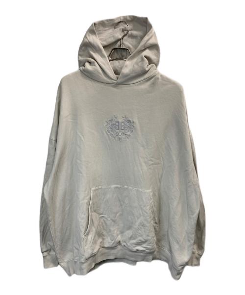 BALENCIAGA（バレンシアガ）BALENCIAGA (バレンシアガ) BBロゴプルオーバーパーカー ベージュ サイズ:XXSの古着・服飾アイテム