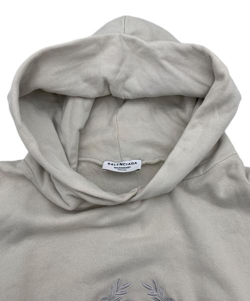 BALENCIAGA（バレンシアガ）BALENCIAGA (バレンシアガ) BBロゴプルオーバーパーカー ベージュ サイズ:XXSの古着・服飾アイテム