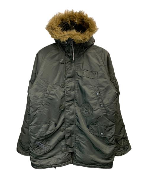 ALPHA INDUSTRIES（アルファインダストリーズ）ALPHA INDUSTRIES (アルファインダストリーズ) フライトジャケット カーキ サイズ:XLの古着・服飾アイテム