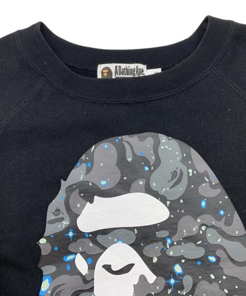 A BATHING APE（アベイシングエイプ）A BATHING APE (アベイシングエイプ) クルーネックスウェット ブラック サイズ:Sの古着・服飾アイテム
