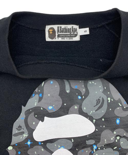 A BATHING APE（アベイシングエイプ）A BATHING APE (アベイシングエイプ) クルーネックスウェット ブラック サイズ:Sの古着・服飾アイテム