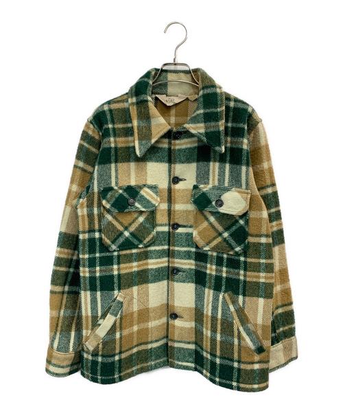 WOOLRICH（ウールリッチ）WOOLRICH (ウールリッチ) シャツジャケット グリーン×ブラウン サイズ:Lの古着・服飾アイテム