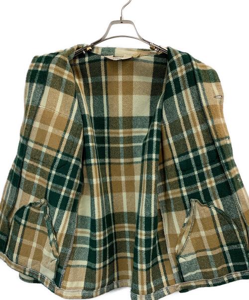 WOOLRICH（ウールリッチ）WOOLRICH (ウールリッチ) シャツジャケット グリーン×ブラウン サイズ:Lの古着・服飾アイテム