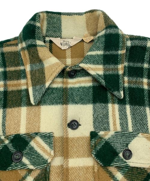 WOOLRICH（ウールリッチ）WOOLRICH (ウールリッチ) シャツジャケット グリーン×ブラウン サイズ:Lの古着・服飾アイテム