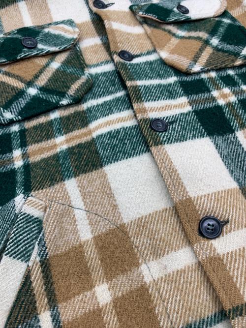 WOOLRICH（ウールリッチ）WOOLRICH (ウールリッチ) シャツジャケット グリーン×ブラウン サイズ:Lの古着・服飾アイテム