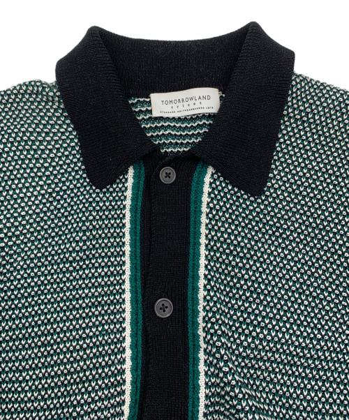 TOMORROW LAND tricot（トゥモローランド トリコ）TOMORROW LAND tricot (トゥモローランド トリコ) ポロシャツ グリーン×ブラック サイズ:Mの古着・服飾アイテム