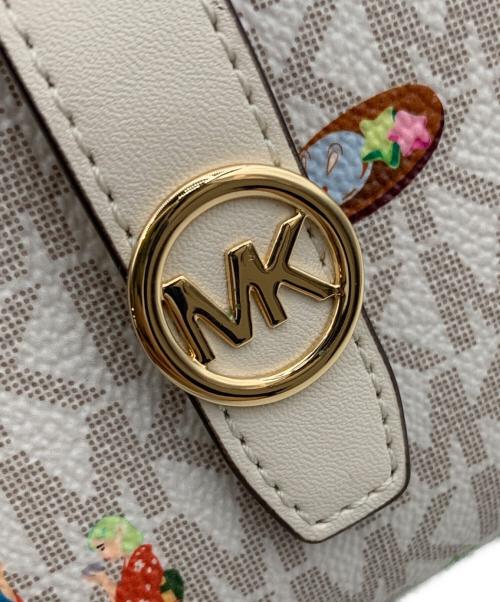 MICHAEL KORS（マイケルコース）MICHAEL KORS (マイケルコース) GREENWICH タブ ジップラウンド ウォレット ミディアム ベージュの古着・服飾アイテム