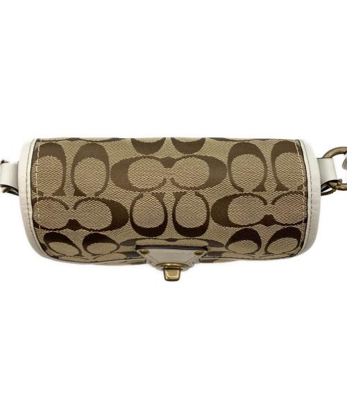 COACH（コーチ）COACH (コーチ) エンボス ショルダーバッグ ベージュ×ホワイトの古着・服飾アイテム