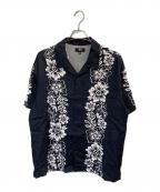 stussyステューシー）の古着「アロハシャツ」｜ネイビー