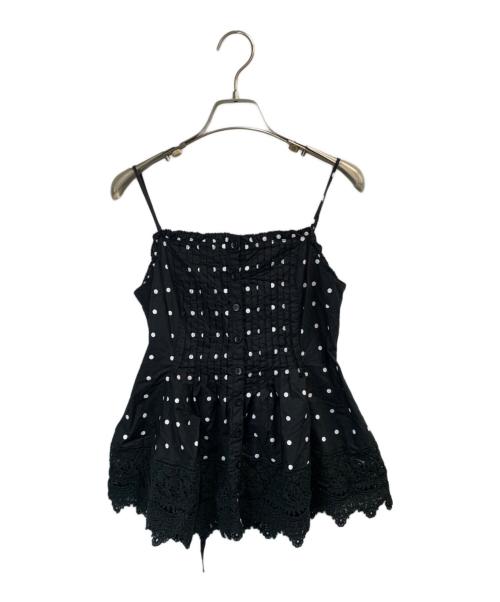 Snidel（スナイデル）Snidel (スナイデル) コットンキャミソール ブラック サイズ:Fの古着・服飾アイテム