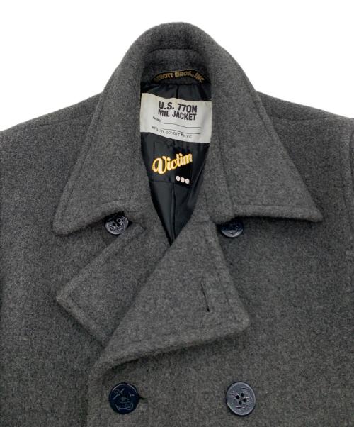 SCHOTT BROS.（ショットブロス）SCHOTT BROS. (ショットブロス) Pコート グレー サイズ:40の古着・服飾アイテム