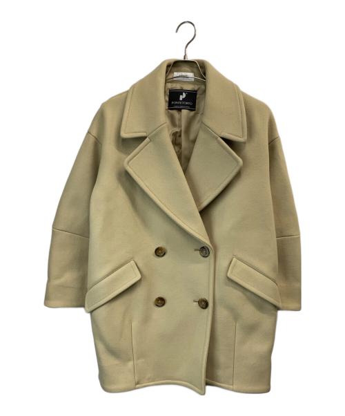 Snidel（スナイデル）Snidel (スナイデル) Sustainaウールコクーンダブルコート ベージュの古着・服飾アイテム