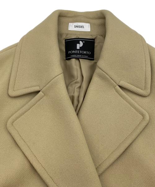 Snidel（スナイデル）Snidel (スナイデル) Sustainaウールコクーンダブルコート ベージュの古着・服飾アイテム