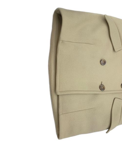 Snidel（スナイデル）Snidel (スナイデル) Sustainaウールコクーンダブルコート ベージュの古着・服飾アイテム