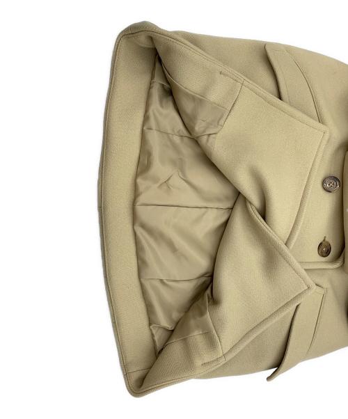 Snidel（スナイデル）Snidel (スナイデル) Sustainaウールコクーンダブルコート ベージュの古着・服飾アイテム