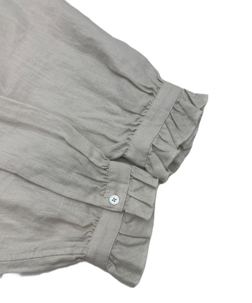 KAGURE（カグレ）KAGURE (カグレ) リネンフリルカラーシャツ グレー サイズ:FREEの古着・服飾アイテム