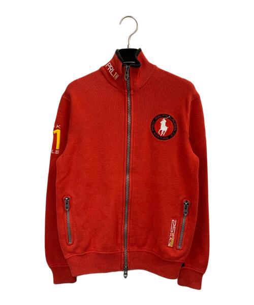 POLO RALPH LAUREN（ポロ・ラルフローレン）POLO RALPH LAUREN (ポロ・ラルフローレン) ニットジャケット レッド サイズ:XSの古着・服飾アイテム