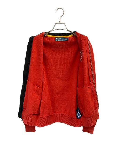 POLO RALPH LAUREN（ポロ・ラルフローレン）POLO RALPH LAUREN (ポロ・ラルフローレン) ニットジャケット レッド サイズ:XSの古着・服飾アイテム