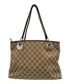 GUCCIグッチ）の古着「トートバッグ」｜ベージュ×ブラウン