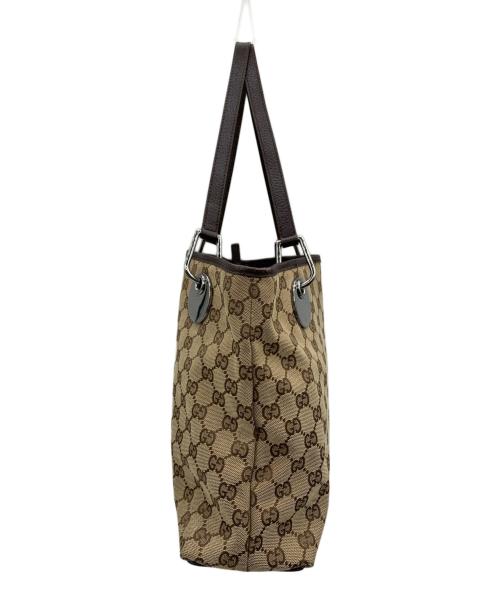 GUCCI（グッチ）GUCCI (グッチ) トートバッグ ベージュ×ブラウンの古着・服飾アイテム