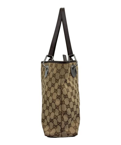 GUCCI（グッチ）GUCCI (グッチ) トートバッグ ベージュ×ブラウンの古着・服飾アイテム