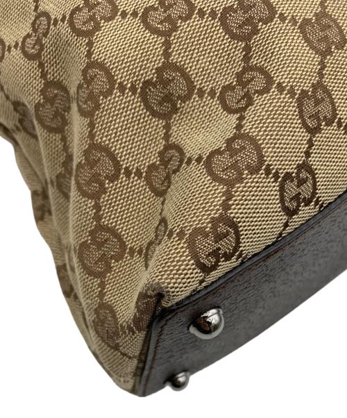GUCCI（グッチ）GUCCI (グッチ) トートバッグ ベージュ×ブラウンの古着・服飾アイテム