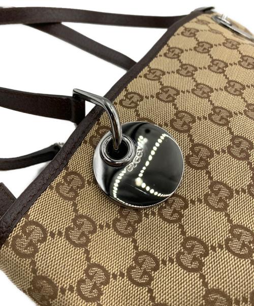 GUCCI（グッチ）GUCCI (グッチ) トートバッグ ベージュ×ブラウンの古着・服飾アイテム