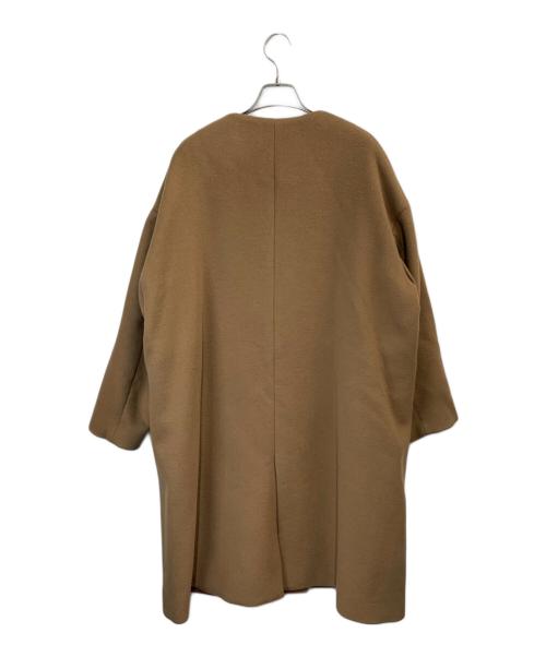 PLST（プラステ）PLST (プラステ) ノーカラーコート ブラウン サイズ:Mの古着・服飾アイテム